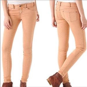 Free People Dusty Orange Skinny Jeans EUC Size 28 (4/6)